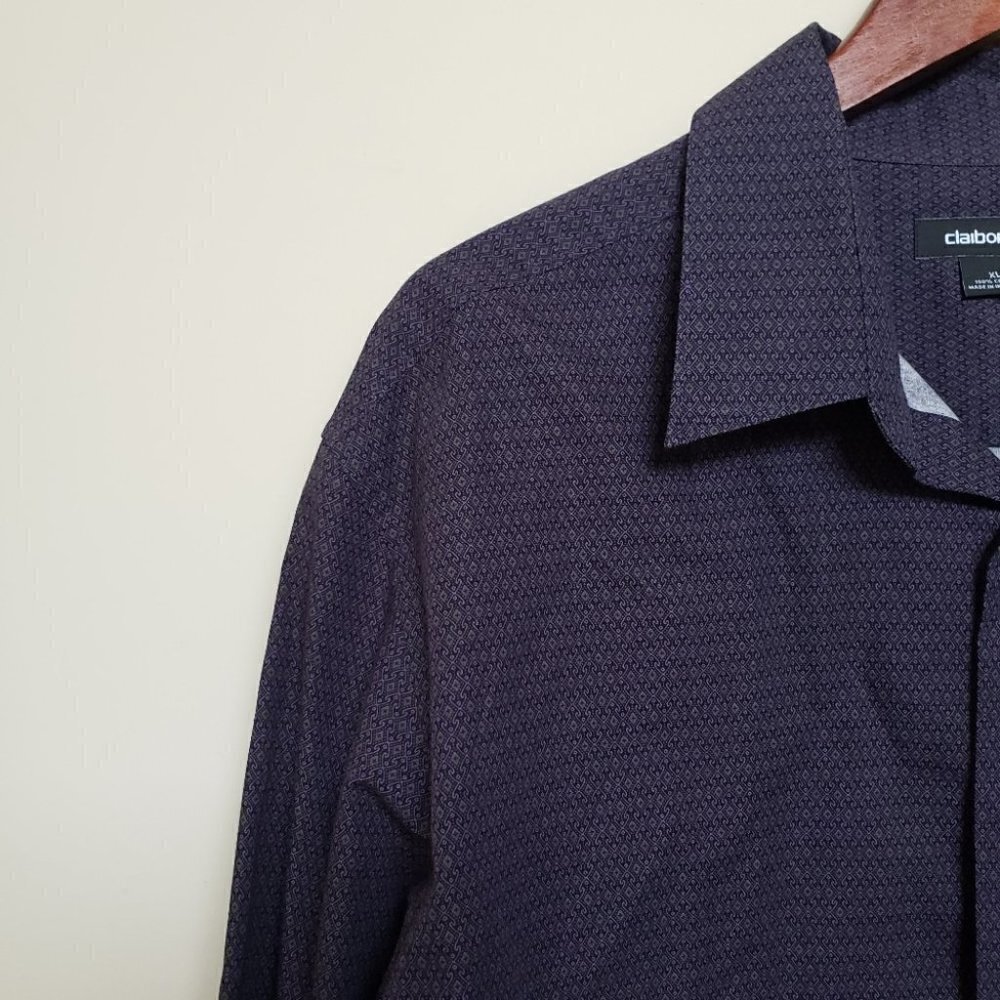 LIZ CLAIBORNE Casual Purple Men's Shirt - Picture 2 of 4